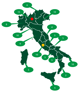 rete vendita territorio italiano - Forniture luce e gas - Egeria Energie